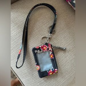 Vera Bradley zip ID and lanyard